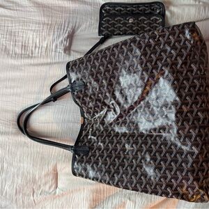 Authentic Goyard Black and Brown Tote